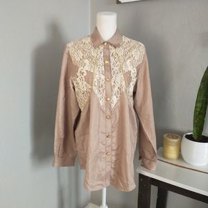 VintageTeddi button down blouse.  B